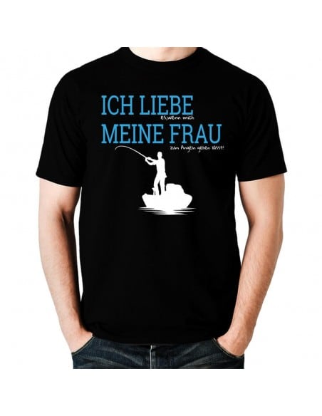Ich liebe meine Frau Angeln lässt T-Shirt Hoodie Sport & Freizeit 18,90 €