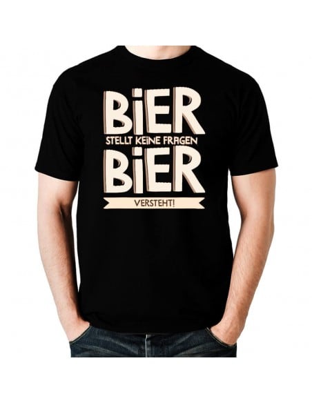 Bier stellt keine Fragen - Bier versteht! T-Shirt Hoodie Party, Fun & Urlaub 18,90 €