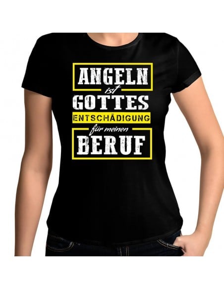 Angeln ist Gottes Entschädigung Beruf T-Shirt Hoodie Sport & Freizeit 18,90 €