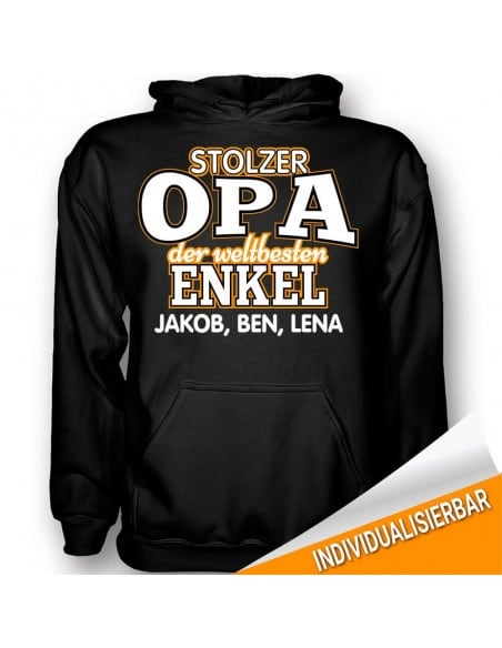 stolzer Opa der weltbesten Enkel... T-Shirt Hoodie Baby & Familie  18,90 €