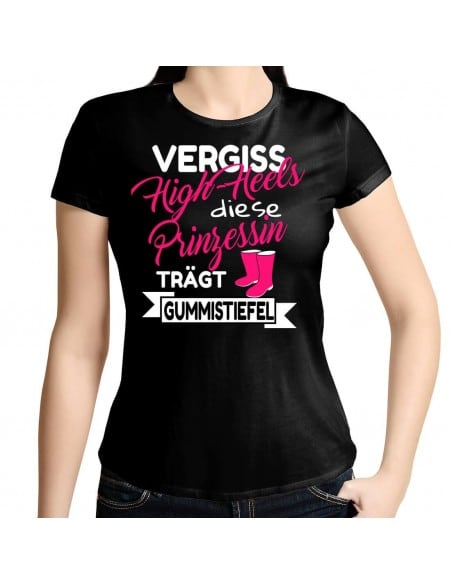 Vergiss High Hells Prinzessin trägt Gummistiefel T-Shirt Hoodie Sport & Freizeit 18,90 €