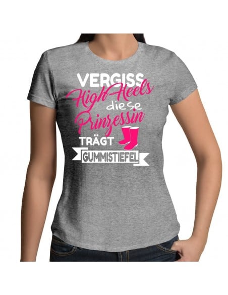 Vergiss High Hells Prinzessin trägt Gummistiefel T-Shirt Hoodie Sport & Freizeit 18,90 €