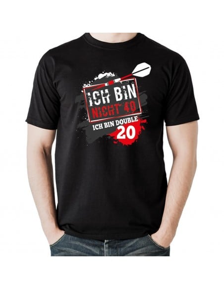 Ich bin nicht 40 - ich bin double 20 Dart T-Shirt Hoodie Geburtstag 18,90 €
