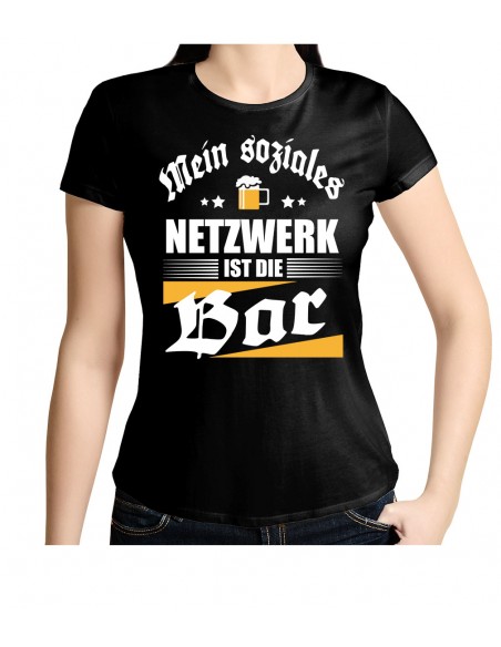 Mein soziales Netzwerk ist die Bar. T-Shirt, Hoodie