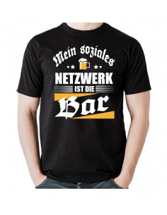 Mein soziales Netzwerk ist die Bar. T-Shirt, Hoodie