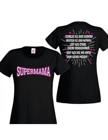 Supermama T-Shirt beidseitig bedruckt