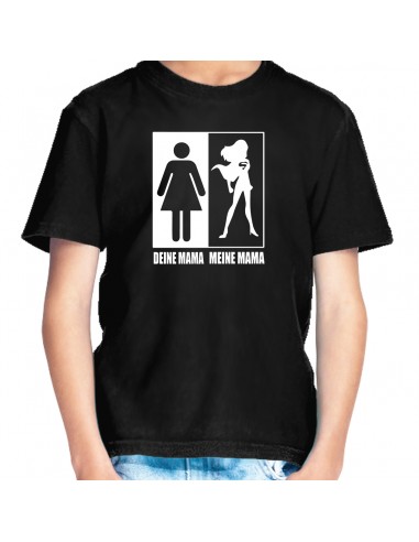 Deine Mama meine Mama Shirt Kinder schwarz