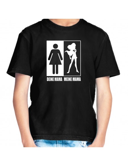 Deine Mama meine Mama Shirt Kinder schwarz