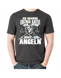 Ich brauche erstmal Kaffee und dann muss ich angeln. T-Shirt, Hoodie 2