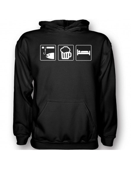 Angeln, Bier trinken, schlafen T-Shirt, Hoodie