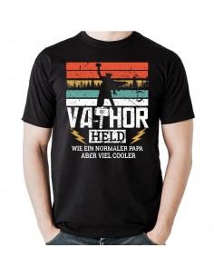 Va-thor Held papa T-Shirt schwarz