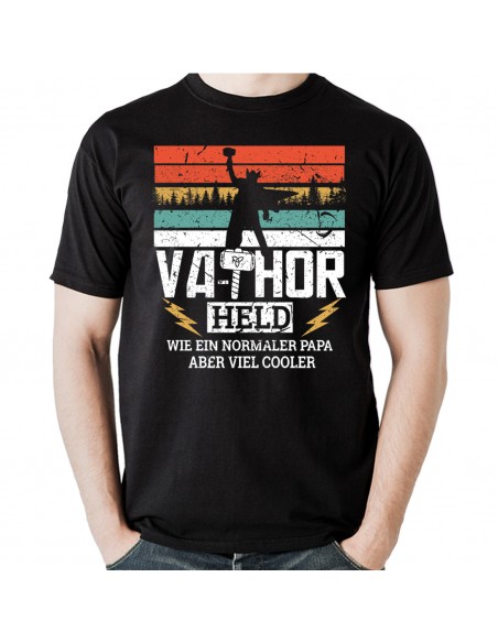 Va-thor Held papa T-Shirt schwarz