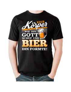 Ein Körper wie Gott Ihn schuf und Bier Ihn formte T-Shirt Hoodie Party, Fun & Urlaub 18,90 €
