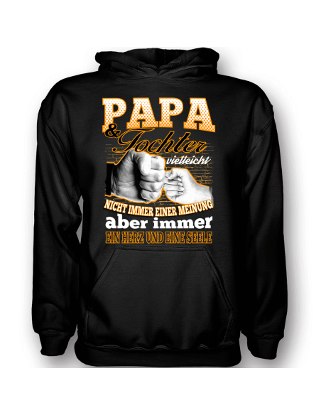 Papa und Tochter vielleicht nicht immer einer Meinung aber immer ein Herz und eine Seele T-Shirt Hoodie Baby & Familie  18,90 €