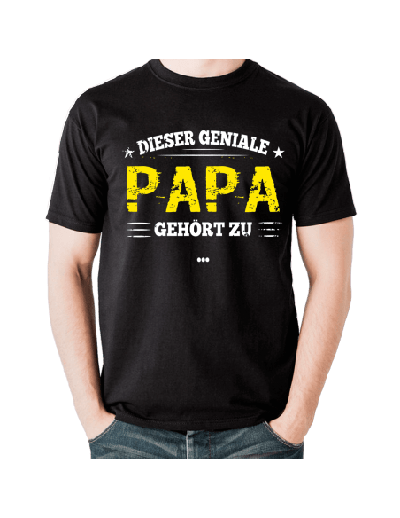 Dieser geniale Papa gehört zu... T-Shirt Hoodie Baby & Familie  18,90 €
