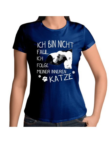 ich bin nicht faul ich folge nur meiner inneren Katze T-Shirt Hoodie Sport & Freizeit 18,90 €