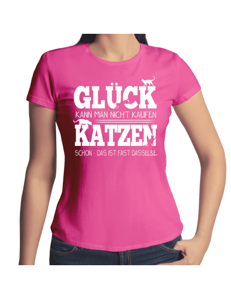 Glück kann man nicht kaufen - Katzen schon T-Shirt Hoodie Sport & Freizeit 18,90 €