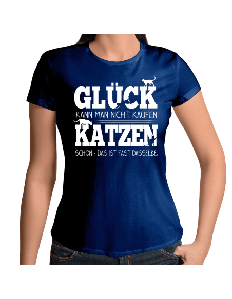 Glück kann man nicht kaufen - Katzen schon T-Shirt Hoodie Sport & Freizeit 18,90 €