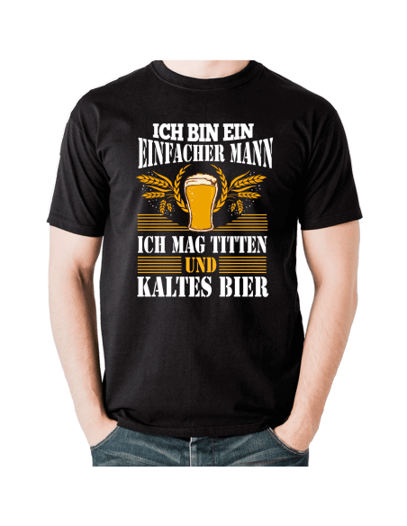 ich bin ein einfacher mann Ich mag Titten und kaltes Bier -T-Shirt Hoodie Party, Fun & Urlaub 18,90 €