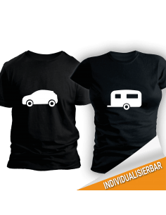 Paarshirt schwarz 2er-Set - Auto und Hänger T-Shirt Paar-Shirts 30,00 €