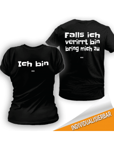 Paarshirt schwarz 2er-Set - Falls ich verirrt bin bring mich zu T-Shirt Paar-Shirts 30,00 €