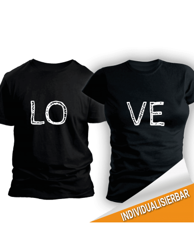 Paarshirt schwarz 2er-Set LOVE T-Shirt Paar-Shirts 30,00 €