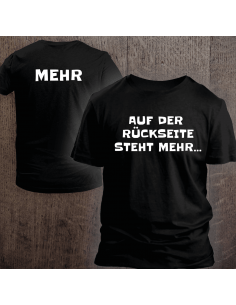 Auf der Rückseite steht mehr T-Shirt Hoodie Party, Fun & Urlaub 15,90 €