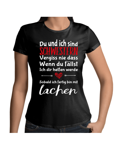 DU UND ICH SIND SCHWESTERN... T-Shirt Hoodie Party, Fun & Urlaub 18,90 €