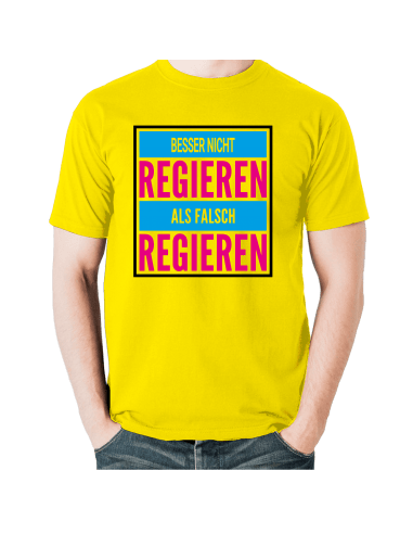 BESSER NICHT REGIEREN ALS FALSCH REGIEREN T-Shirt FDP Chef Lindner Politik 18,90 €