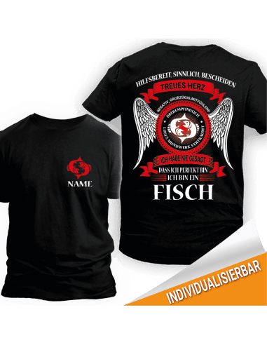 Sternzeichen \\"Fisch\\" personalisierbar T-Shirt Hoodie Geburtstag 18,90 €