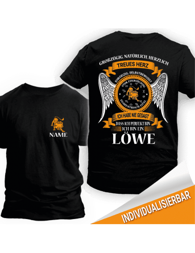 Sternzeichen Löwe personalisierbar T-Shirt Hoodie Geburtstag 18,90 €