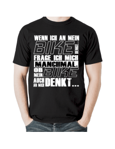 Denkt mein Bike an mich? T-Shirt Hoodie Cars & Bikes 18,90 €