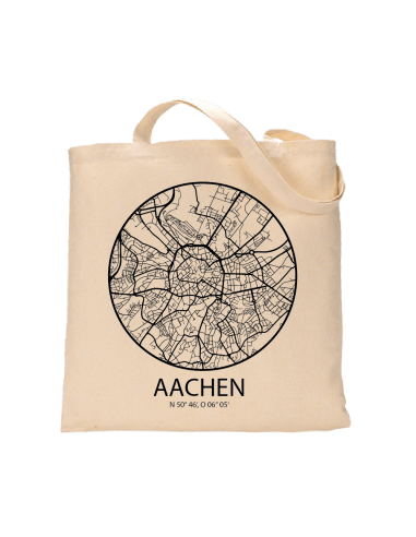 Jutebeutel nature \\"Aachen Sky Eye Kontur\\" Zubehör & Geschenke 9,99 €