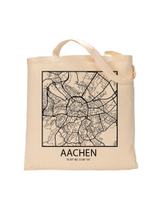 Jutebeutel nature \\"Aachen Sky Block Kontur \\" Zubehör & Geschenke 9,99 €