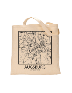 Jutebeutel nature \\"Augsburg Sky Block Kontur\\" Zubehör & Geschenke 9,99 €