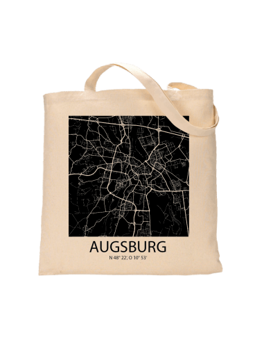 Jutebeutel nature \\"Augsburg Sky Block negativ \\" Zubehör & Geschenke 9,99 €