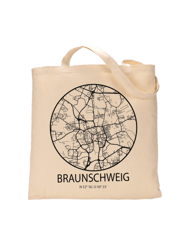 Jutebeutel nature \\"Braunschweig Sky Eye mit Kontur\\" Zubehör & Geschenke 9,99 €