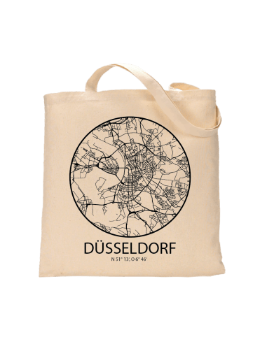 Jutebeutel nature \\"Düsseldorf Sky Eye Kontur\\" Zubehör & Geschenke 9,99 €