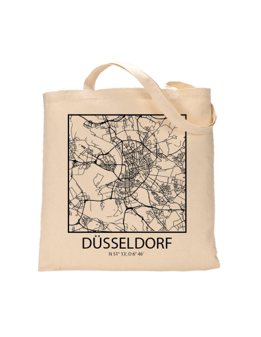 Jutebeutel nature \\"Düsseldorf Sky Block Kontur\\" Zubehör & Geschenke 9,99 €