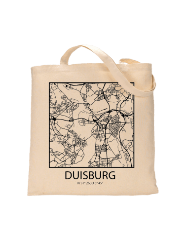 Jutebeutel nature \\"Duisburg Sky Block Kontur\\" Zubehör & Geschenke 9,99 €