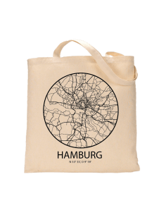 Jutebeutel nature \\"Hamburg Sky Eye Kontur\\" Zubehör & Geschenke 9,99 €