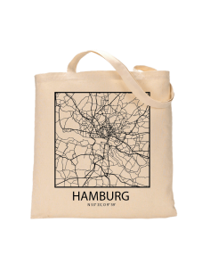 Jutebeutel nature \\"Hamburg Sky Block Kontur\\" Zubehör & Geschenke 9,99 €