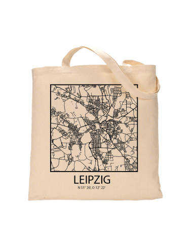 Jutebeutel nature \\"Leipzig Sky Block Kontur\\" Zubehör & Geschenke 9,99 €