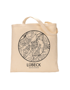 Jutebeutel nature \\"Lübeck Sky Eye Kontur\\" Zubehör & Geschenke 9,99 €