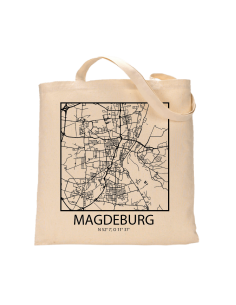 Jutebeutel nature \\"Magdeburg Sky Block Kontur\\" Zubehör & Geschenke 9,99 €