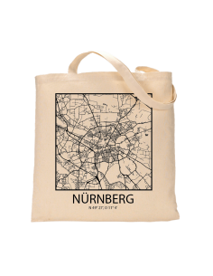 Jutebeutel nature \\"Nürnberg Sky Block Kontur\\" Zubehör & Geschenke 9,99 €