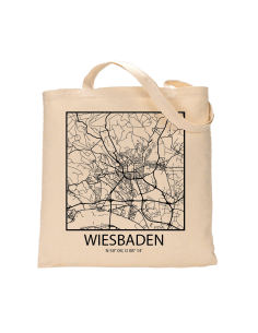 Jutebeutel nature \\"Wiesbaden Sky Block Kontur\\" Zubehör & Geschenke 9,99 €