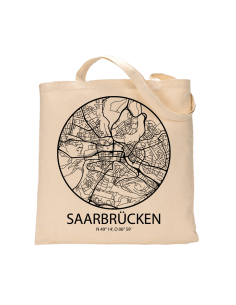 Jutebeutel nature \\"Saarbrücken Sky Eye Kontur\\" Zubehör & Geschenke 9,99 €