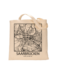 Jutebeutel nature \\"Saarbrücken Sky Block Kontur\\" Zubehör & Geschenke 9,99 €