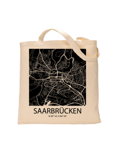 Jutebeutel nature \\"Saarbrücken Sky Block negativ\\" Zubehör & Geschenke 9,99 €